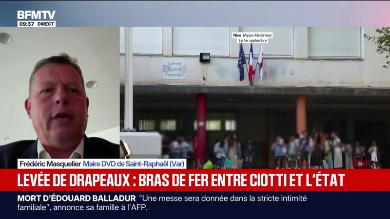 Levée de drapeaux: "Ça fait un très large consensus", affirme le marie de Saint-Raphaël, où la pratique est expérimentée en centre de loisirs