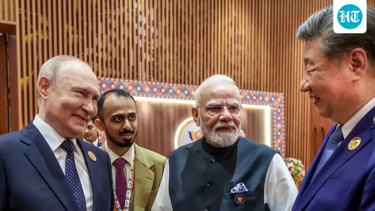 PM Modi, Putin and Xi hold hands at BRICS summit in a powerful show of unity