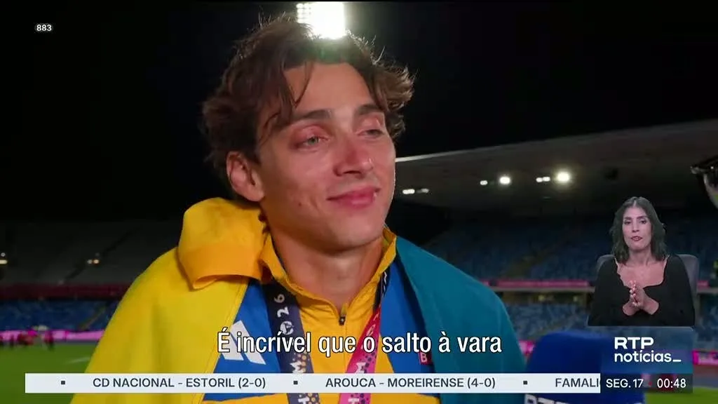 Duplantis após 14.º ouro da carreira. "Vou só tentar saltar o mais alto possível"