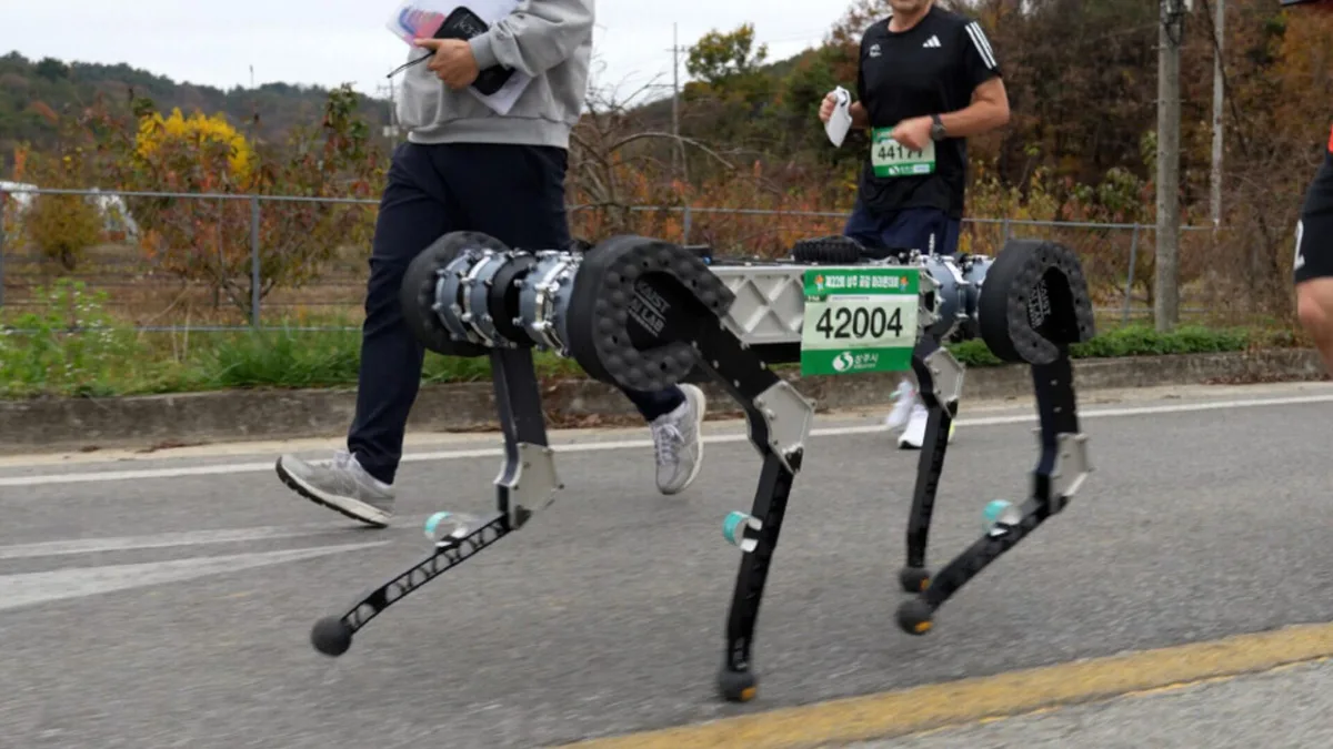 Un robot cuadrúpedo completó una maratón en 4 horas sin recargar su batería