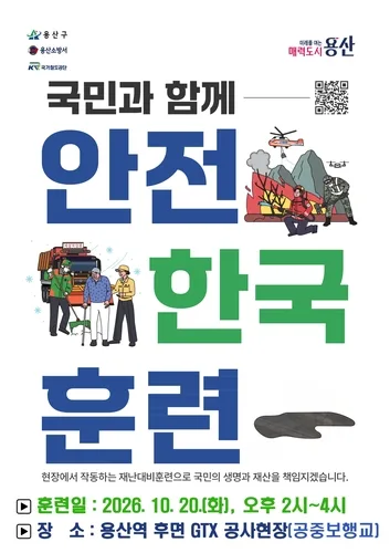 용산구, 20일 용산역 GTX공사현장서 재난 대응 훈련