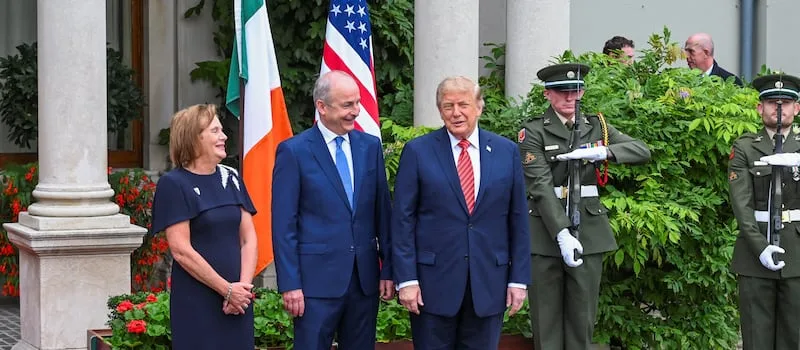 Trump arrives in Ireland to meet leaders before attending golf tournament