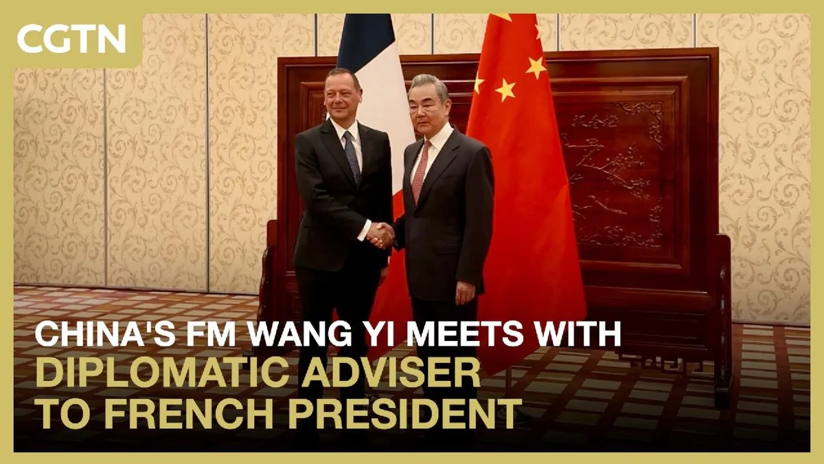 China's FM Wang Yi meets with diplomatic adviser to French president