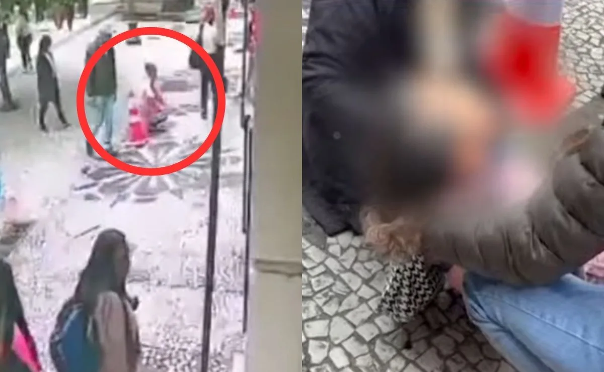 Vídeo: mulher cai em bueiro aberto na Rua XV e é resgatada por populares em Curitiba