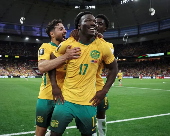 Nestory Irankunda says Pauline Hanson’s Socceroos monocultural claim made ‘us boys angry’
