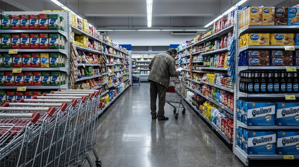 En 22 de 24 distritos de Argentina los supermercados están facturando por debajo del promedio de los últimos 8 años