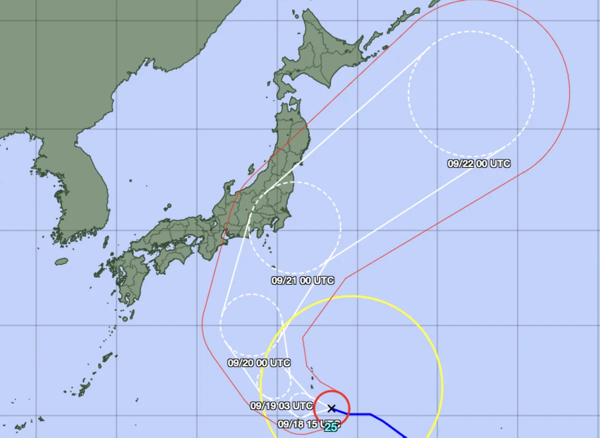 Tropical Storm Dujuan to approach Tokyo over Silver Week
