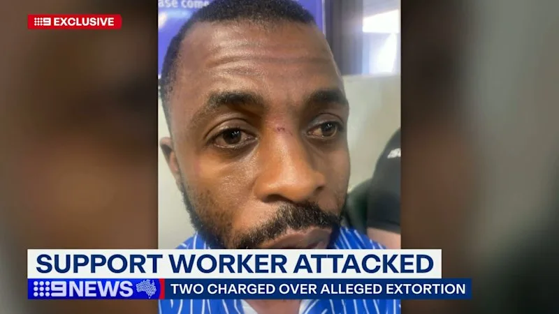 Disability support worker attacked outside shopping centre