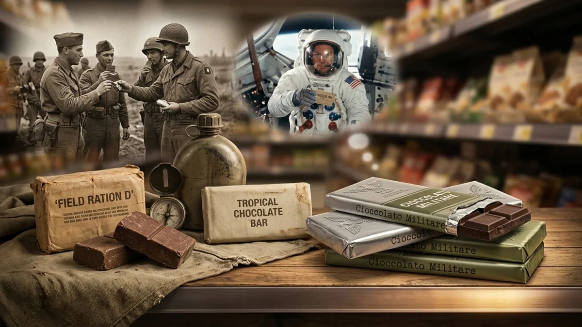 Supermercado vende chocolate militar especialmente feito pelas das Forças Armadas. E por trás dele há uma história real