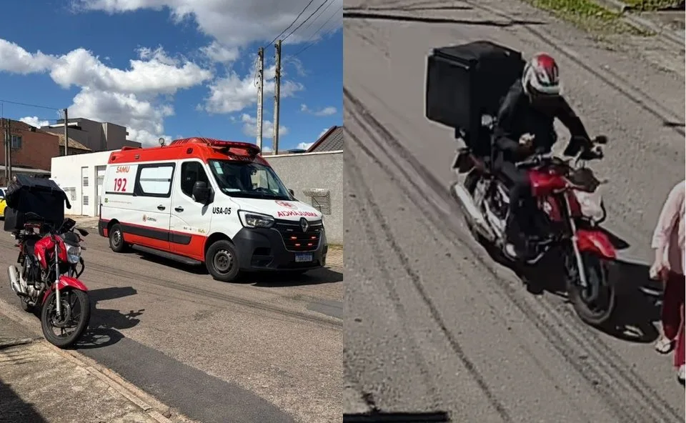 Idosa é atropelada por moto, fica em estado grave e precisa ser entubada em Curitiba; vídeo mostra acidente