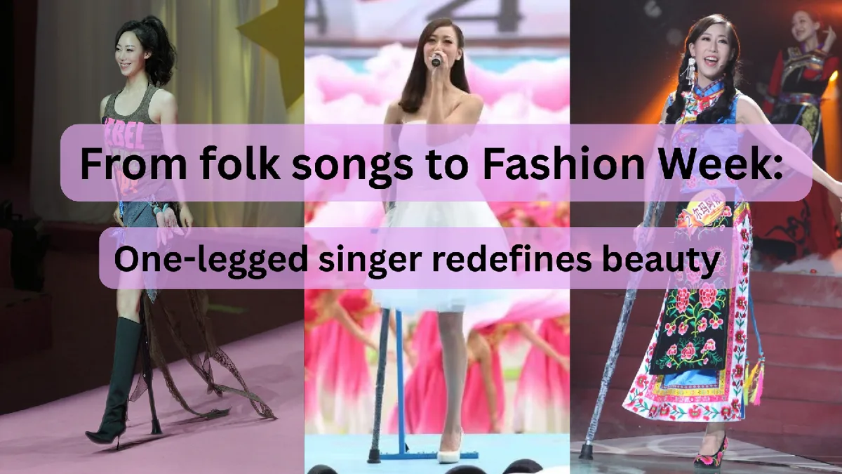 From folk songs to Fashion Week: One-legged singer redefines beauty