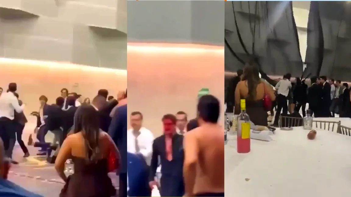 Graduación de la Universidad Cuauhtémoc en Aguascalientes termina en pelea campal