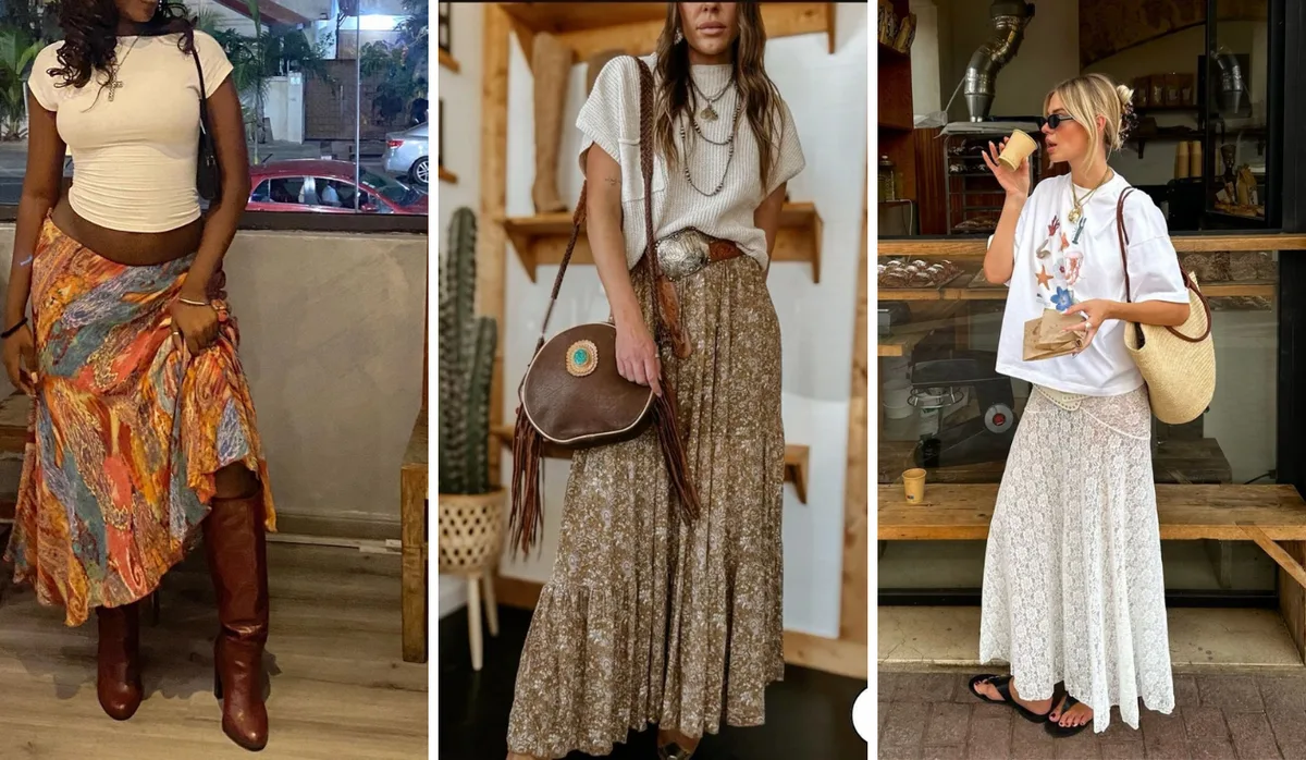 Saia boho está de volta: veja como usar a tendência nos looks