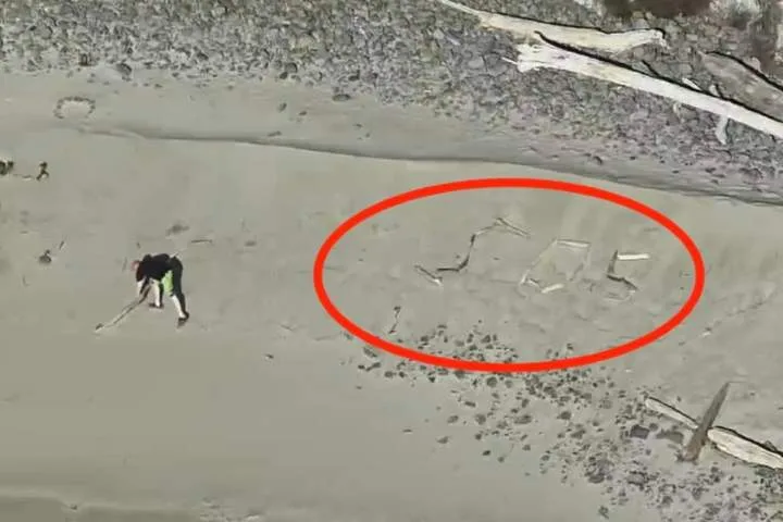 Tourists rescued from Oregon beach after spelling ‘SOS’ with driftwood