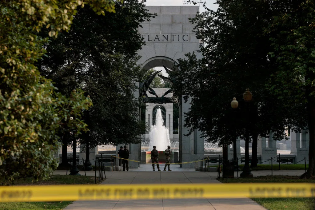 World War II Memorial in Washington vandalized with bubbles and graffiti, upsetting Trump