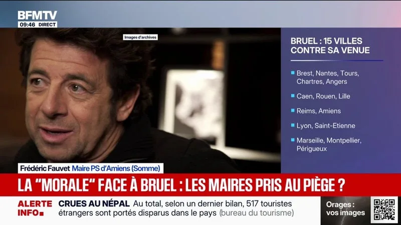 "Il n'est pas le bienvenu": le maire d'Amiens demande à Patrick Bruel "d'annuler" les concerts prévus dans sa commune, faute de pouvoir les interdire