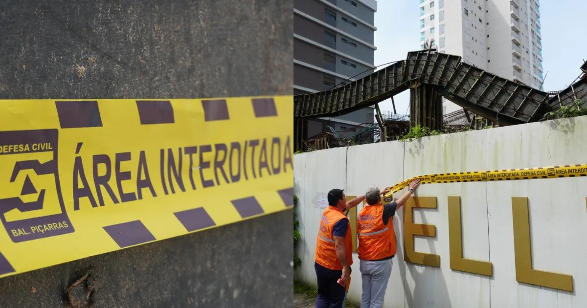 Prédio ‘torto’ e abandonado gera denúncias por problemas de segurança, acaba interditado pela terceira vez e pode ser demolido em SC