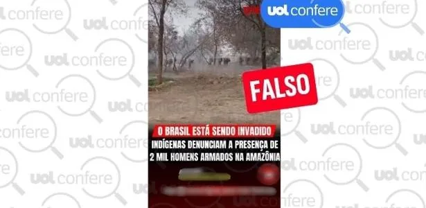 Vídeo é antigo e não mostra homens armados na Amazônia brasileira
