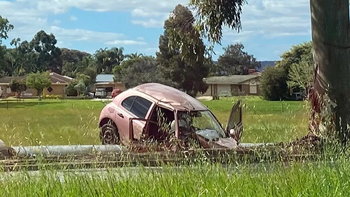 Seville Grove crash: Woman critically injured after pink hatchback collides with car and tree on Armadale Road