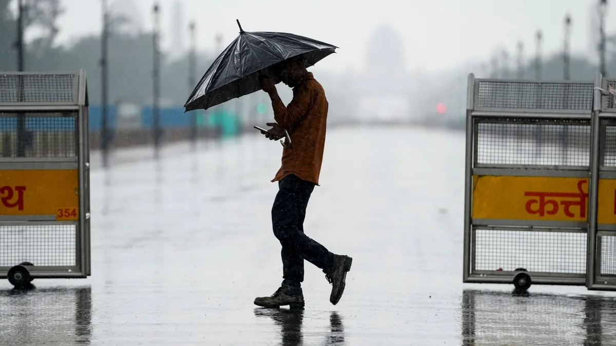 IMD issues red alert for Delhi, orange for Noida, Gurugram amid heavy rain; temperature dips