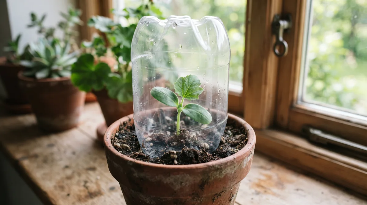 A mini estufa de garrafa pet transparente: a tática infalível para fazer as sementes de Girassol germinarem em tempo recorde e formarem canteiros gigantes no quintal