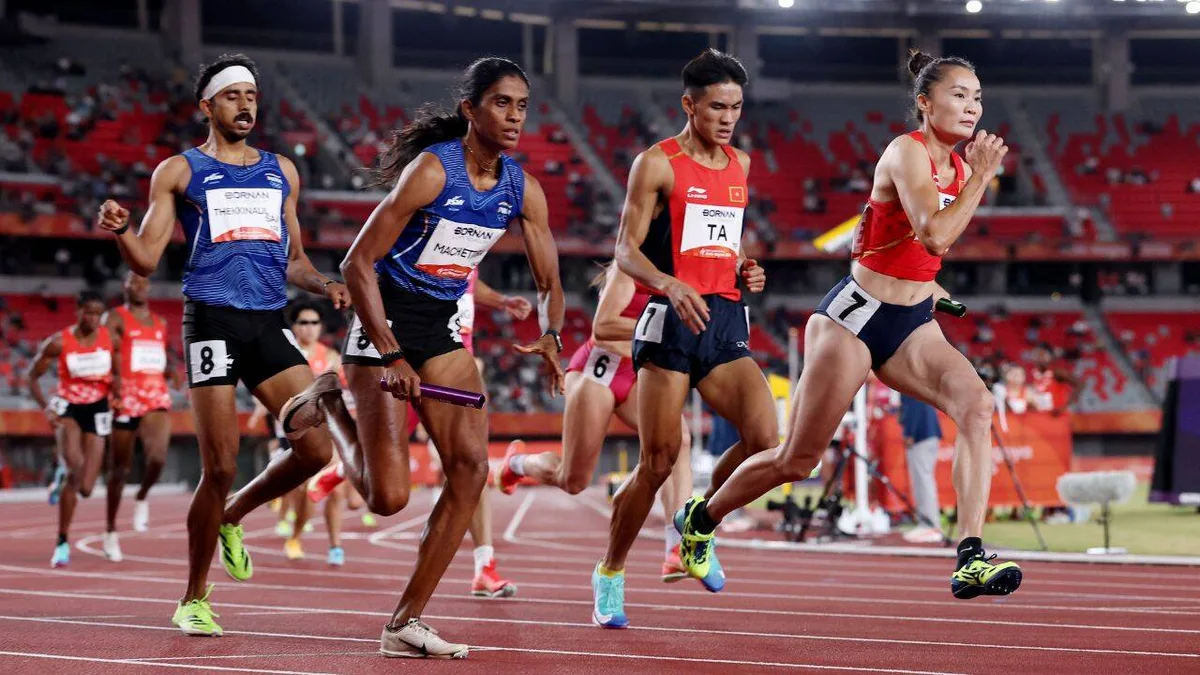 0.08 seconds! India hold off Vietnam to win mixed 4x400m silver at Asiad