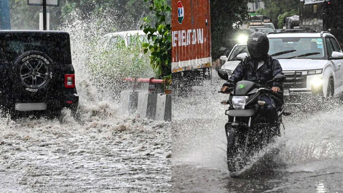 Delhi-NCR rain: 10 videos capture waterlogging, traffic chaos across region