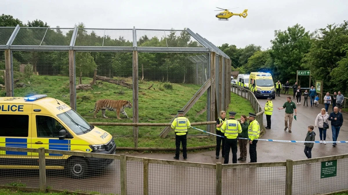 Homem invade recinto de tigre em zoológico e ataque termina em tragédia no Reino Unido