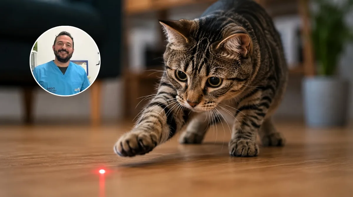 Diego Díaz, veterinario: “Jugar con los gatos con un láser puede generarles problemas de agresividad y ansiedad”