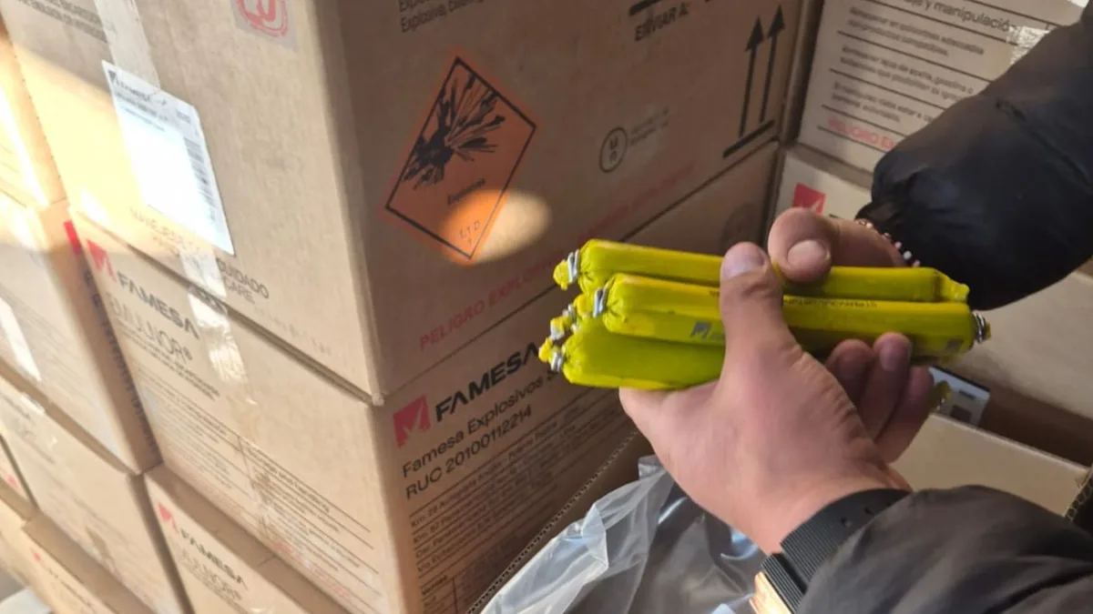 Operativo en Cusco: decomisan casi seis toneladas de explosivos almacenados de forma irregular