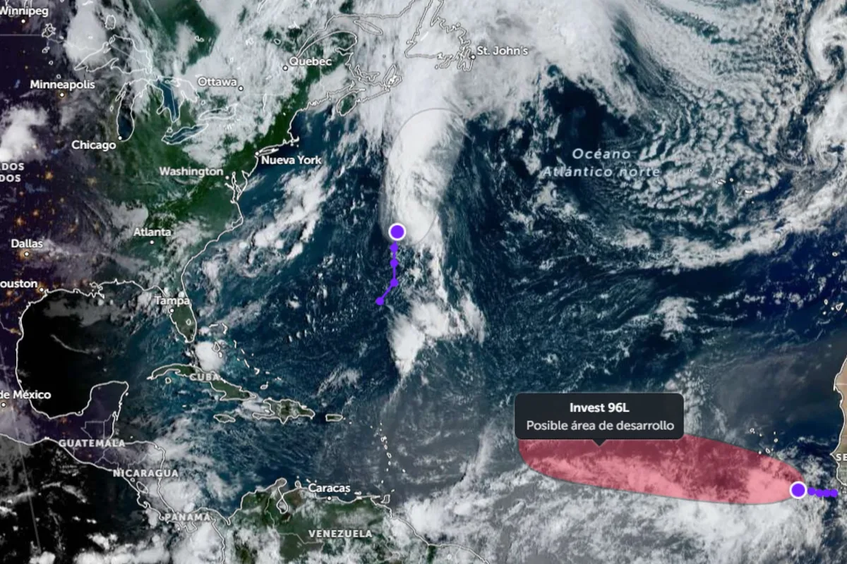 La perturbación tropical que aparece en el Atlántico y que Florida vigila de cerca esta temporada de huracanes
