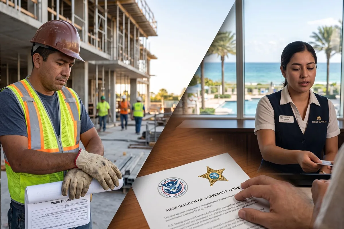 Cómo el acuerdo 287(g) que impacta en trabajadores de la construcción y el turismo en Florida