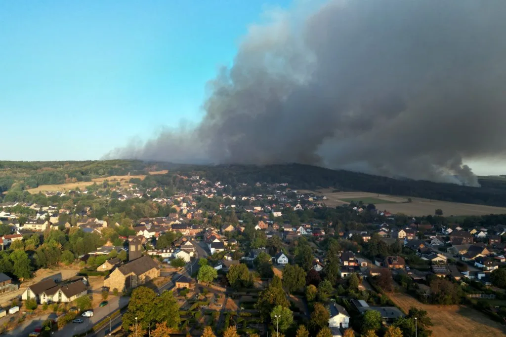European countries battle multiple wildfires as record heat grips the continent