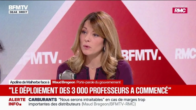 Manifestations lycéennes: "La question de l'orientation ne se résume pas à Parcoursup", estime Maud Bregeon, porte-parole du gouvernement