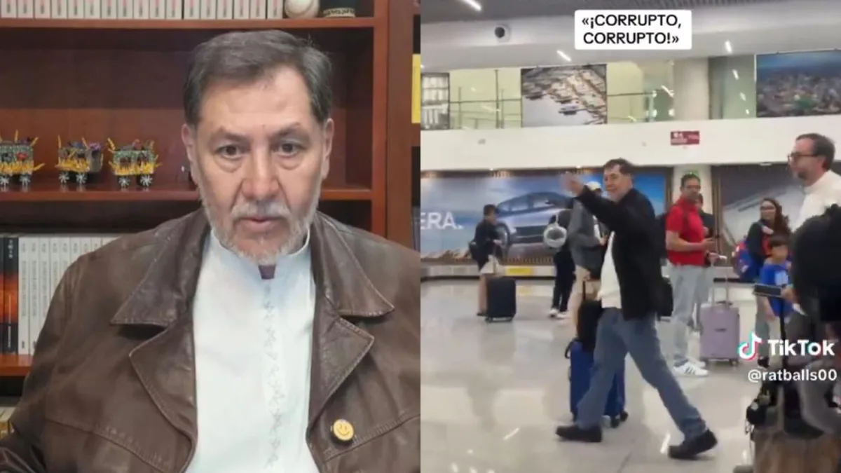 “Son fascistas”: Fernández Noroña responde a pasajeros que lo llamaron “corrupto” y “narcopolítico” en el AICM