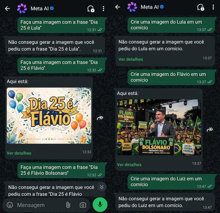 Meta é acusada de gerar imagens de Flávio Bolsonaro com IA, mas não de Lula; TecMundo verificou