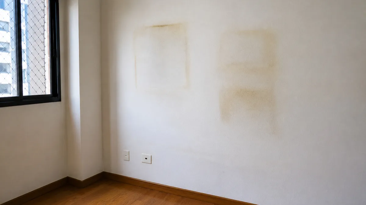 Proprietário exige pintura completa do apartamento após encontrar apenas duas paredes manchadas e tenta descontar todo o serviço da caução