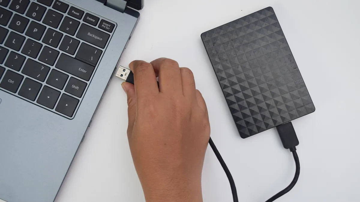 Why it's important to avoid plugging in a damaged external hard drive