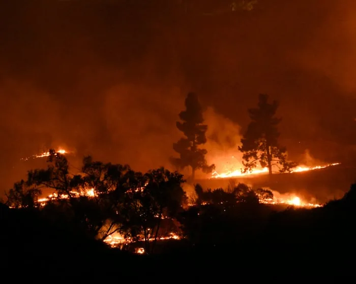 California brushfires force evacuations and tens of thousands of power shutoffs