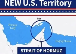 Trump publica imagem do Estreito de Ormuz como ‘novo território dos Estados Unidos’