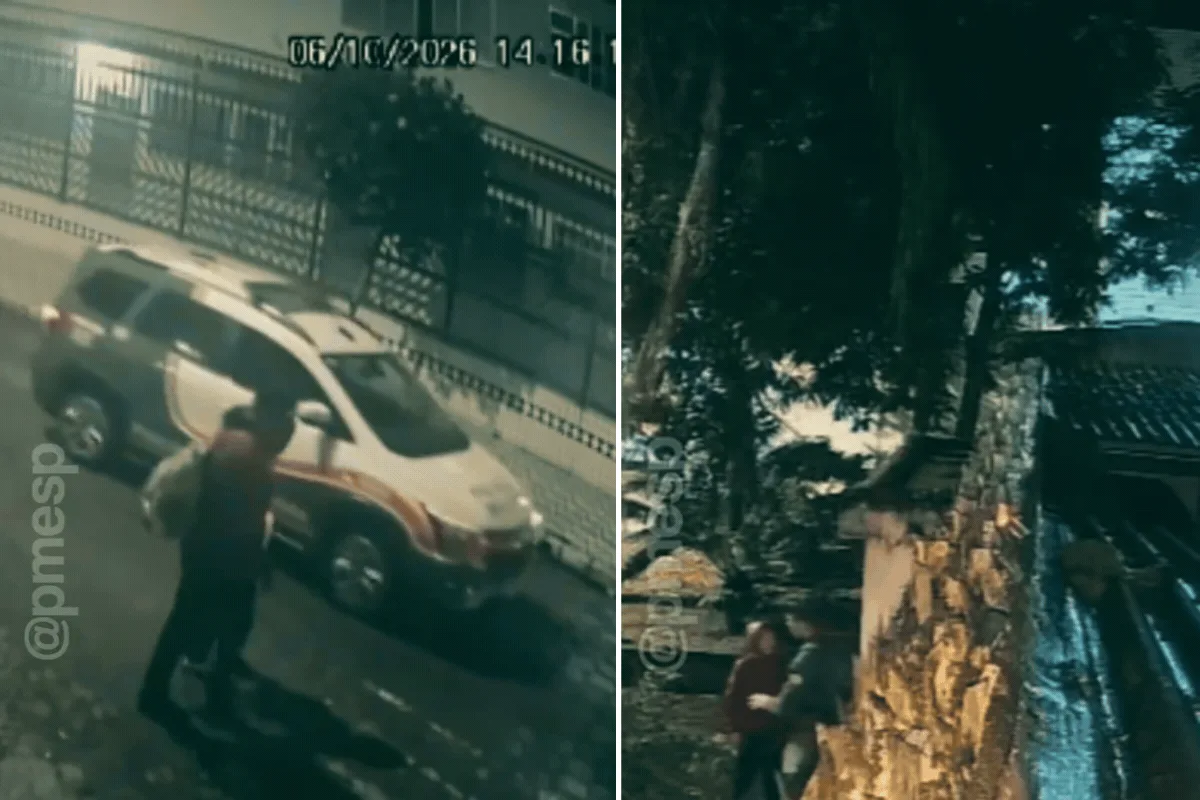 Vídeo mostra PMs resgatando menina sequestrada pelo pai após pedido de socorro com piscada