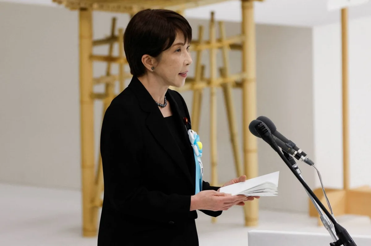 Takaichi drops ‘remorse’ in her first war memorial address