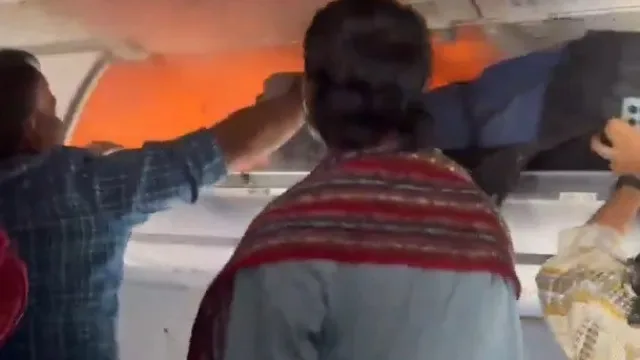 Bateria portátil incendeia-se em voo e obriga aterragem de emergência
