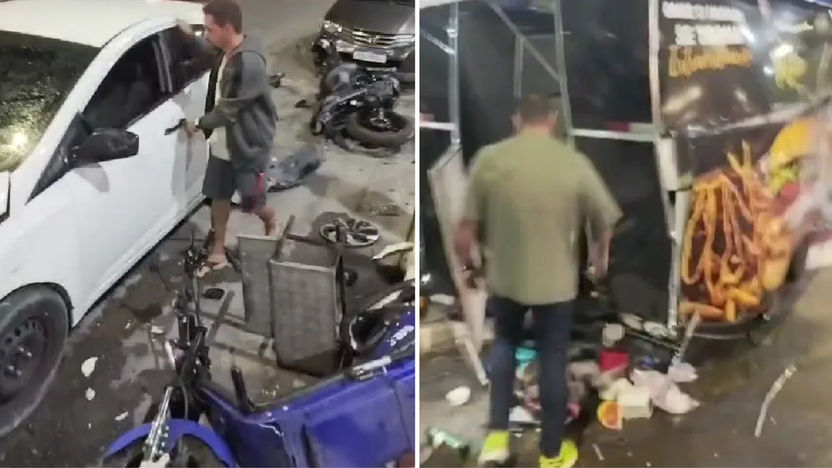 Motorista atinge trailer e veículos estacionados e deixa duas pessoas feridas em Linhares