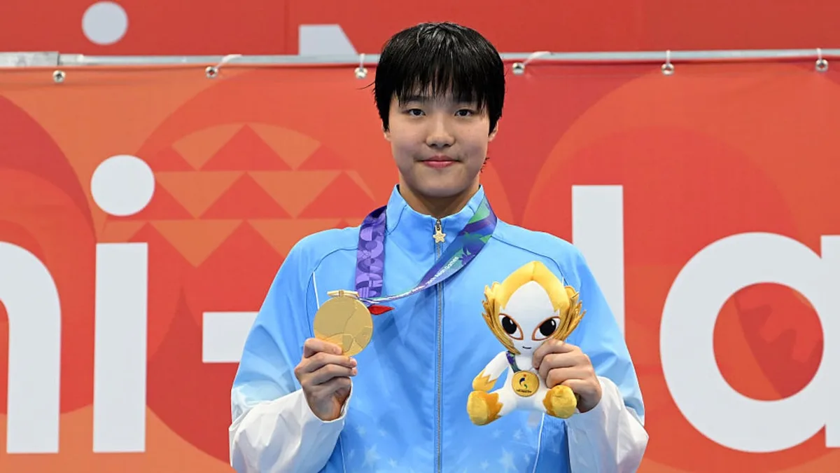 13-Year-Old Chinese Swimmer Yu Zidi Wins 2nd Gold At Asian Games 2026, Narrowly Misses World Record