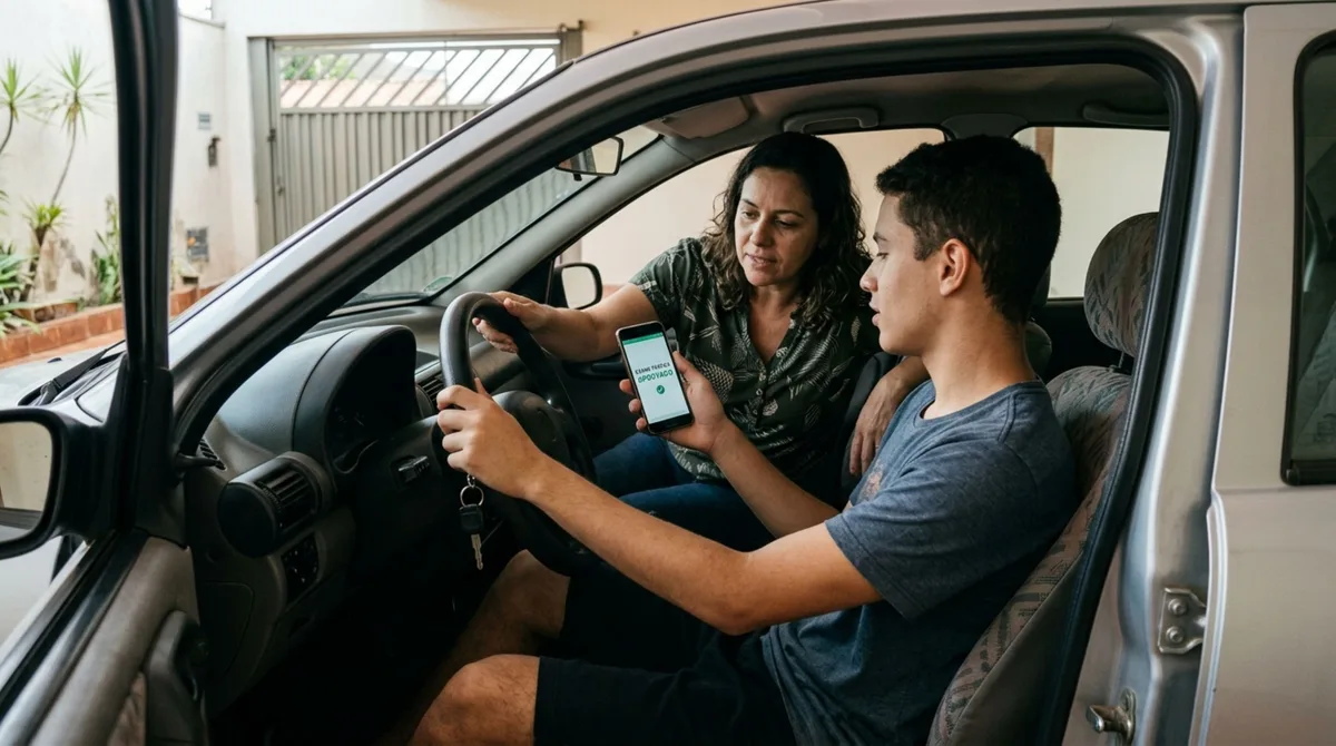 Jovem passa no exame prático de direção, pega o carro dos pais antes de confirmar a emissão da primeira habilitação e descobre por que a aprovação no teste não deve ser confundida com a documentação regular