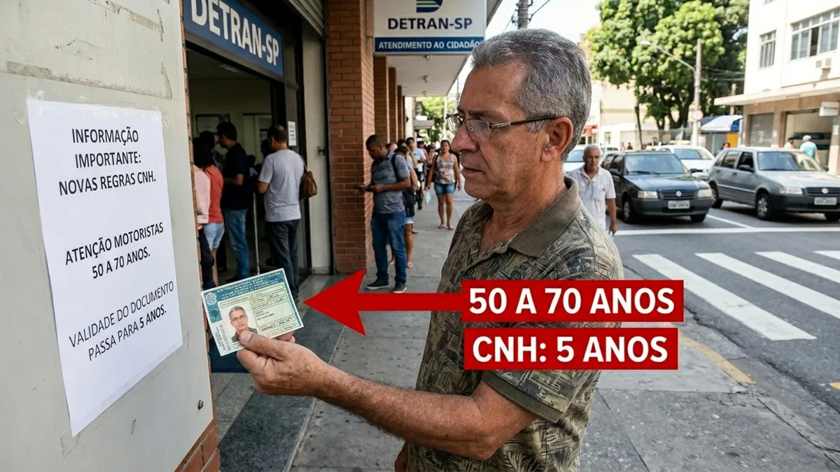 Todos motoristas entre 50 e 70 anos devem saber desta regra da CNH em vigor