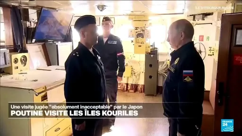 Poutine en visite sur une île revendiquée par le Japon, Tokyo proteste
