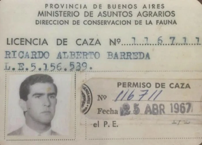 Ricardo Barreda, su escopeta y su permiso para cazar: “Una ráfaga de proyectiles de desconocidos que andaban cerca me pasaron zumbando el balero”