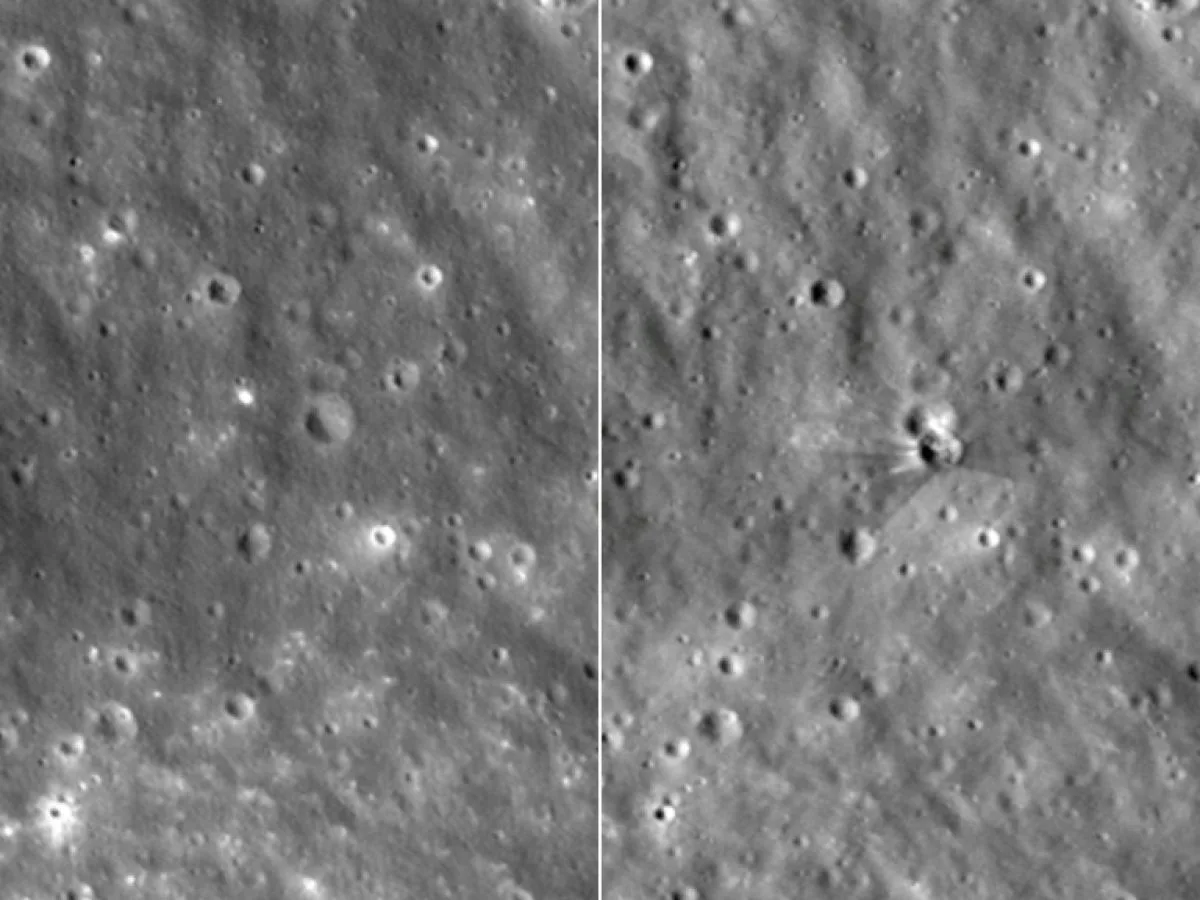 La Nasa publie des clichés du cratère formé quand une fusée SpaceX s'est écrasée sur la Lune